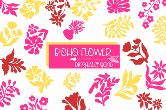 Boho Flower: A Floral Dingbats Font for Brand Designers