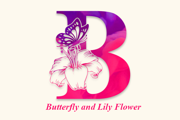 Butterfly and Lily Flower Font for Elegant Small Business Branding