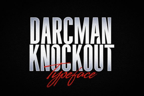 Darcman Knockout: A Bold Sans Serif Font for Handmade Products