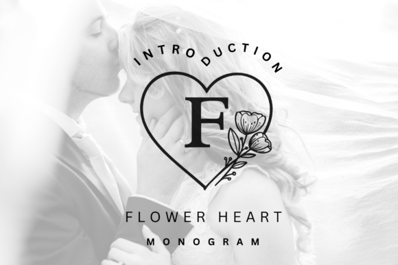 Flower Heart Monogram Brings Romantic Charm to Web Design