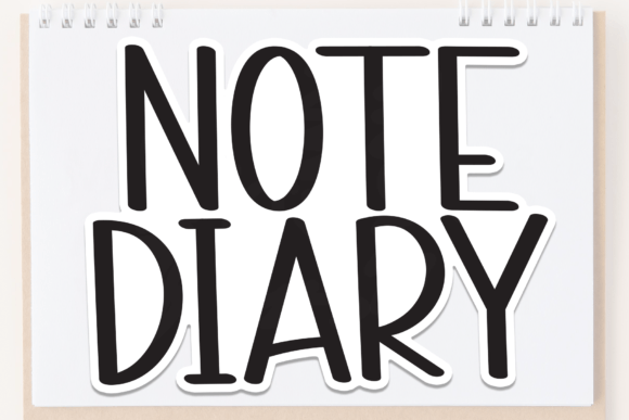 Note Diary: A Friendly Sans Serif Font for Small Business Branding