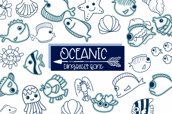 Oceanic Dingbats Font for Handmade Crafts and Product Design