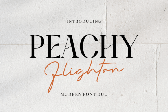 Peachy Flighton Duo: Elegant Font for Marketing Visuals