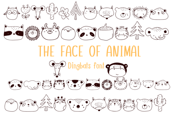 The Face of Animal: A Sketch-Style Dingbats Font for Crafters