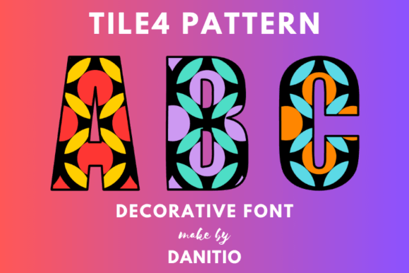 Tile4 Pattern: A Decorative Font for Charming Campaigns