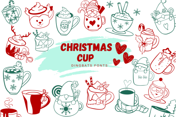 Warm Up Your Crafts with the Christmas Cup Dingbat Font
