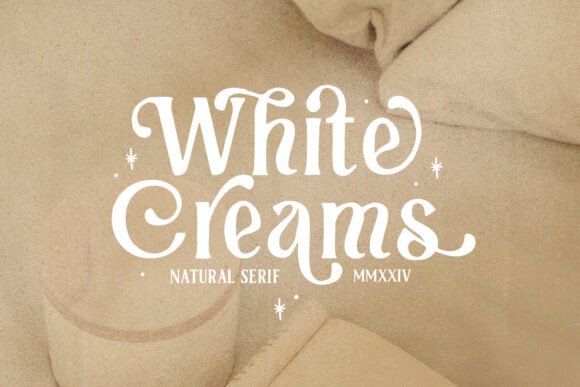 White Creams Serif: A Handmade Touch for Digital Brands
